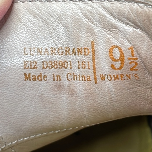 Cole Haan Lunargrand Women Brown Tan Lime Wingtip Oxford Shoes Size 9 1/2 - Picture 4 of 12